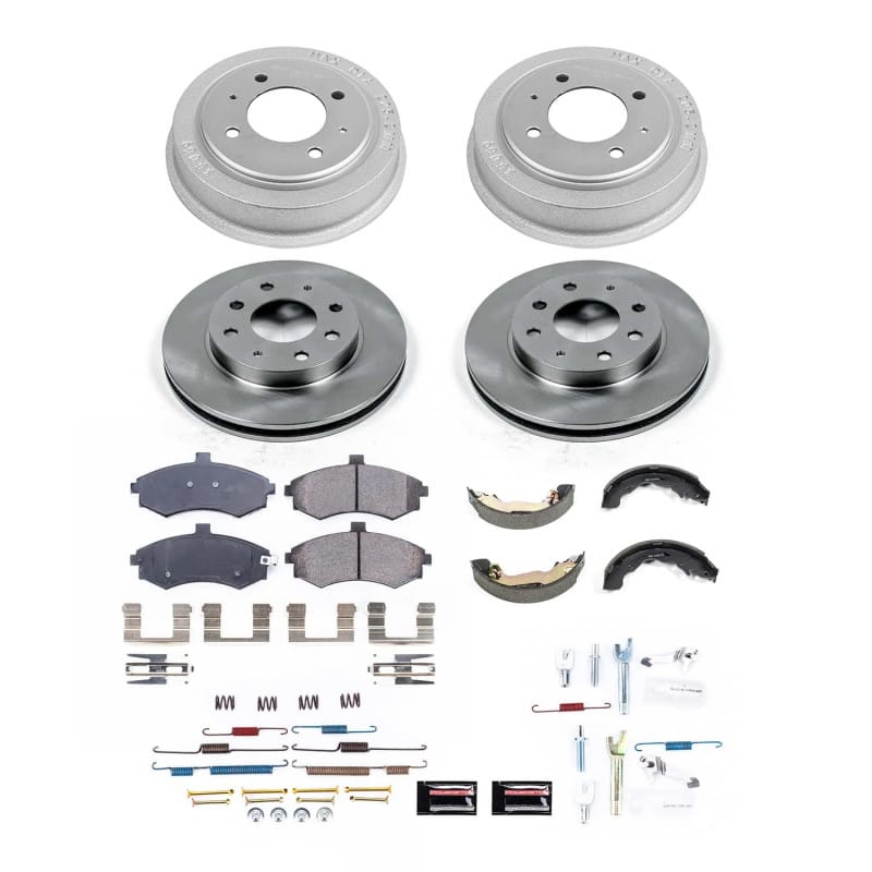 PowerStop — OE Stock Replacement Low-Dust Ceramic Brake Pad, Rotors, Drum + Shoe Kit