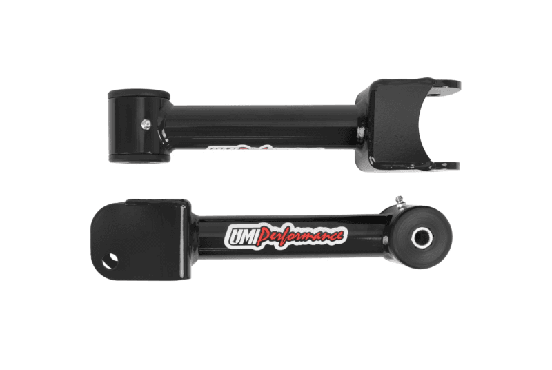 UMI Performance — UMI tubular rear control arms with poly bushings, bolt-on, 1-hour install.