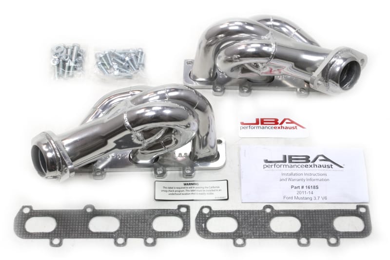 JBA — JBA 11-17 Ford Mustang 3.7L V6 1-5/8in Primary Silver Ctd Cat4Ward Header
Exhaust Header