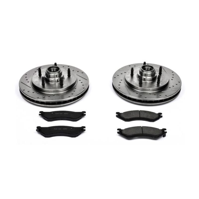 PowerStop — Z23 Daily Driver Carbon-Fiber Ceramic Brake Pad and Drilled & Slotted Rotor Kit
