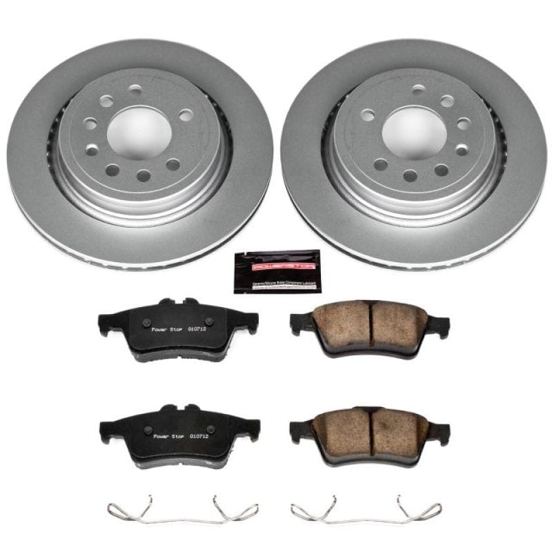 PowerStop — Genuine Geomet Coated Rotor and Carbon-Fiber Ceramic Brake Pad Kit