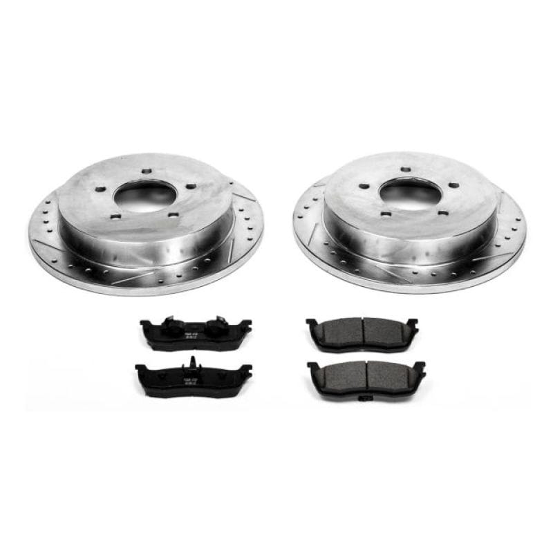 PowerStop — Z23 Daily Driver Carbon-Fiber Ceramic Brake Pad and Drilled & Slotted Rotor Kit