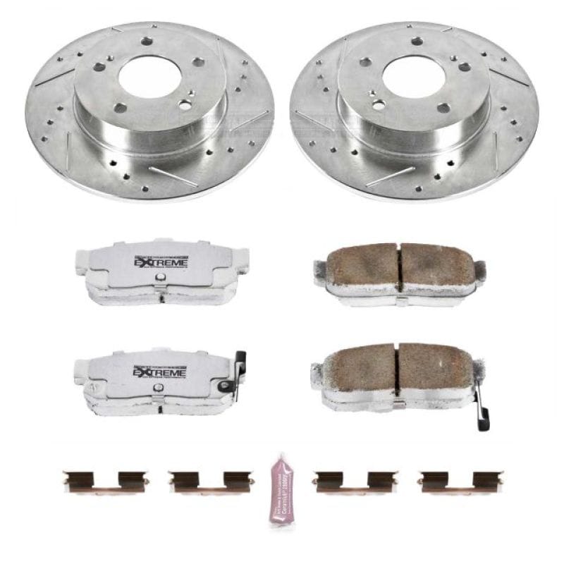PowerStop — Z26 Street Performance Ceramic Brake Pad and Drilled & Slotted Rotor Kit
