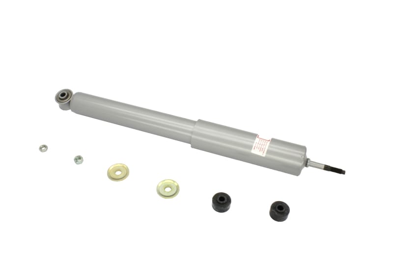 KYB — The KYB Gas-a-just monotube shock absorber has additional performance advantages over the traditional twin-tube design: It can instantly, automatically adjust to your performance needs and never experiences fade due to aeration. The KYB Gas-a-just has two separate working chambers: An air-free hydraulic piston and valve area for responsiveness and control, and a second high-pressure nitrogen gas area with a floating piston that provides a comfortable ride during normal driving and adds instant p
High Pressure Monotube Gas Shock