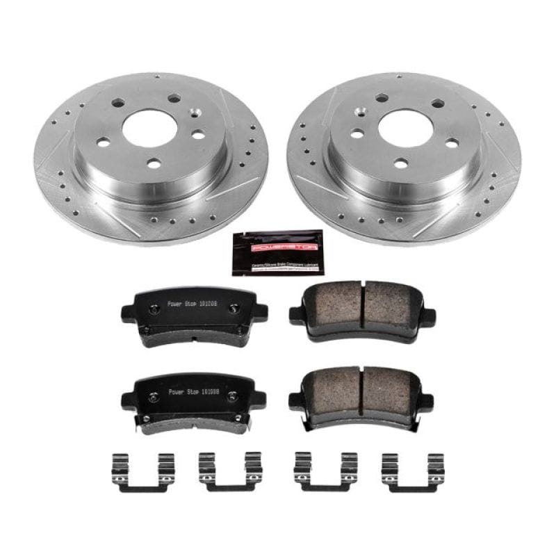 PowerStop — Z23 Daily Driver Carbon-Fiber Ceramic Brake Pad and Drilled & Slotted Rotor Kit