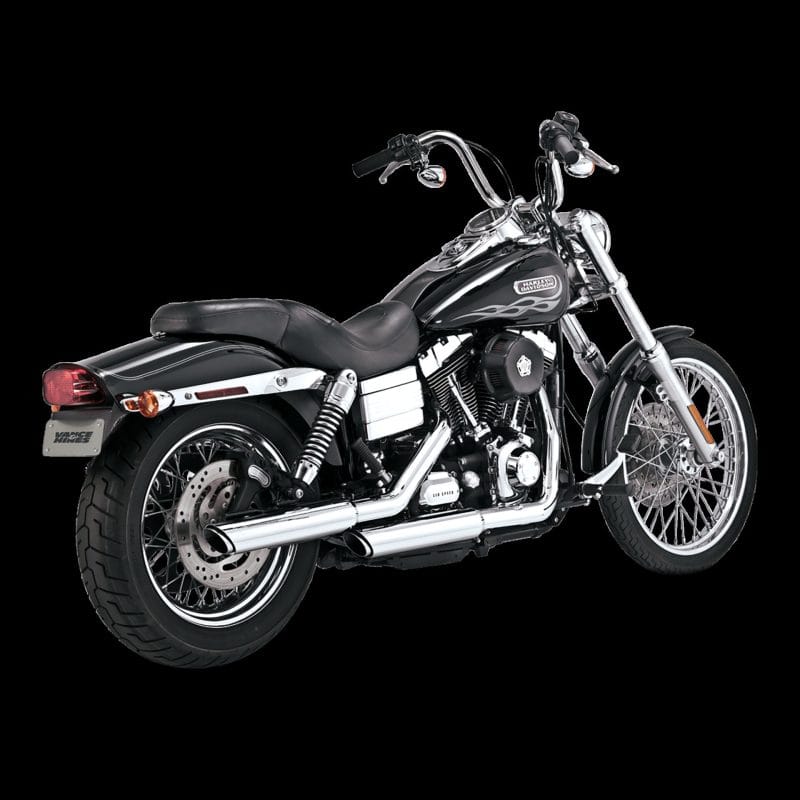 Vance and Hines — Vance & Hines HD Dyna 91-17 3In Twin Slash Slip PCX Slip-On Exhaust