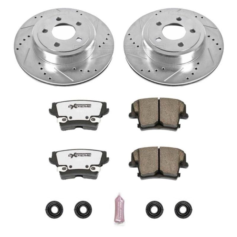 PowerStop — Z26 Street Performance Ceramic Brake Pad and Drilled & Slotted Rotor Kit