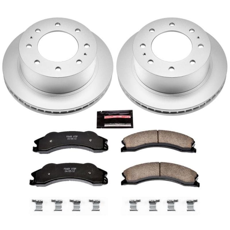 PowerStop — Genuine Geomet Coated Rotor and Low-Dust Ceramic Brake Pad Kit