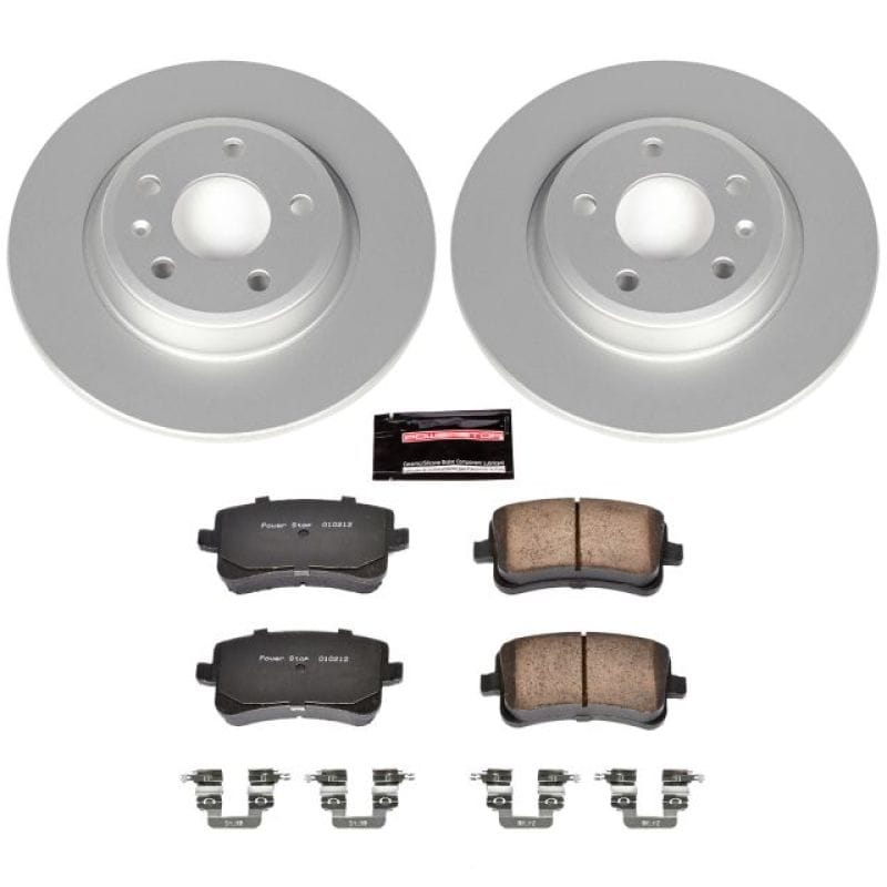 PowerStop — Genuine Geomet Coated Rotor and Carbon-Fiber Ceramic Brake Pad Kit