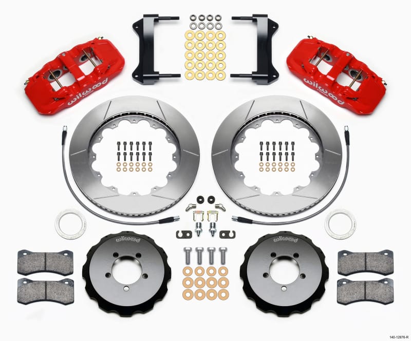 Wilwood — KIT,FRONT,SUBARU WRX 99-17,AERO6 14.00,RED,W/LINES