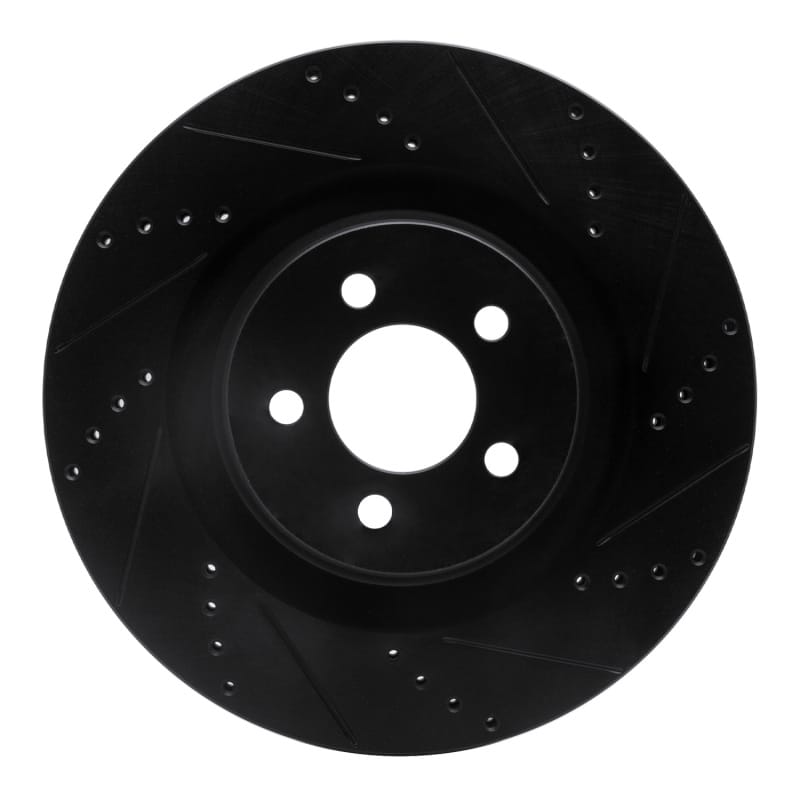 R1 Concepts — R1 Concepts Brake Rotor Drilled and Slotted Black