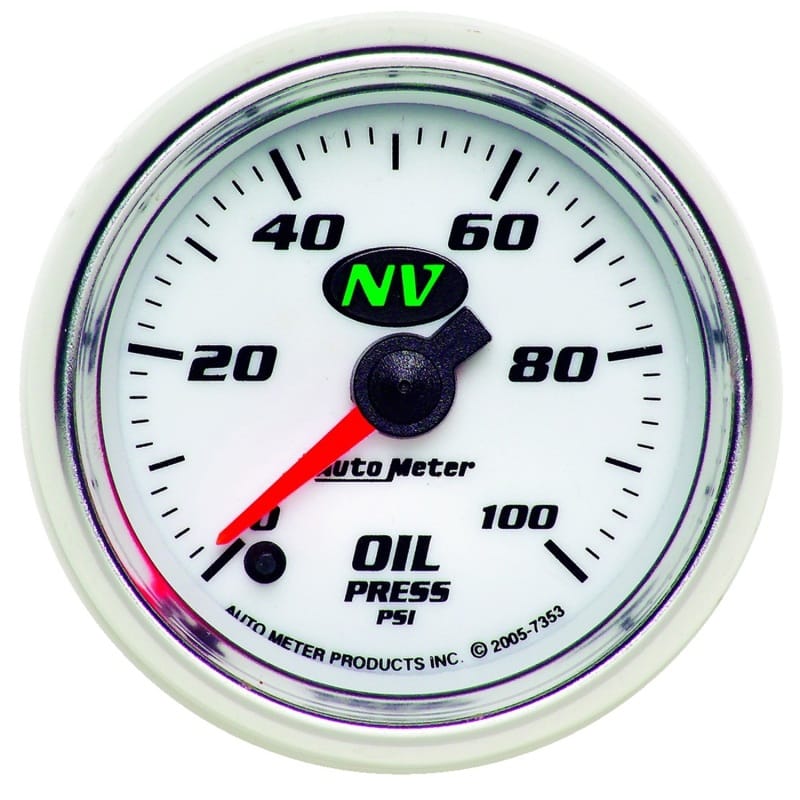 AutoMeter — GAUGE, OIL PRESSURE, 2 1/16", 100PSI, DIGITAL STEPPER MOTOR, NV