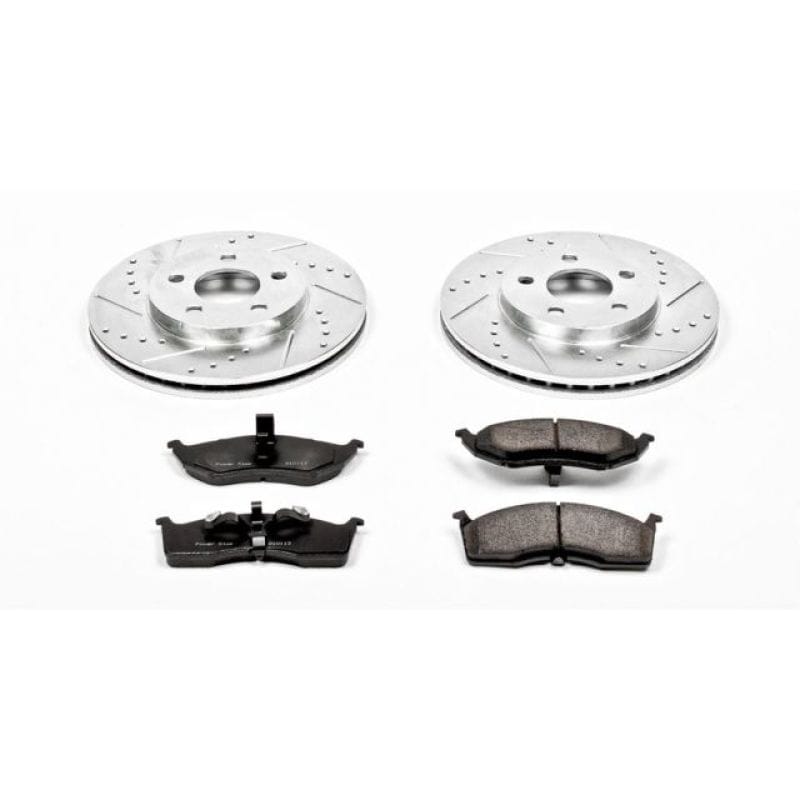 PowerStop — Z23 Daily Driver Carbon-Fiber Ceramic Brake Pad and Drilled & Slotted Rotor Kit