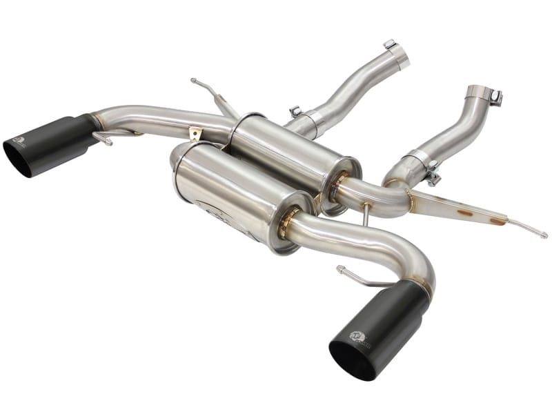 aFe — MACH Force-Xp 2-1/2 IN 304 Stainless Steel Axle-Back Exhaust System w/Black Ti