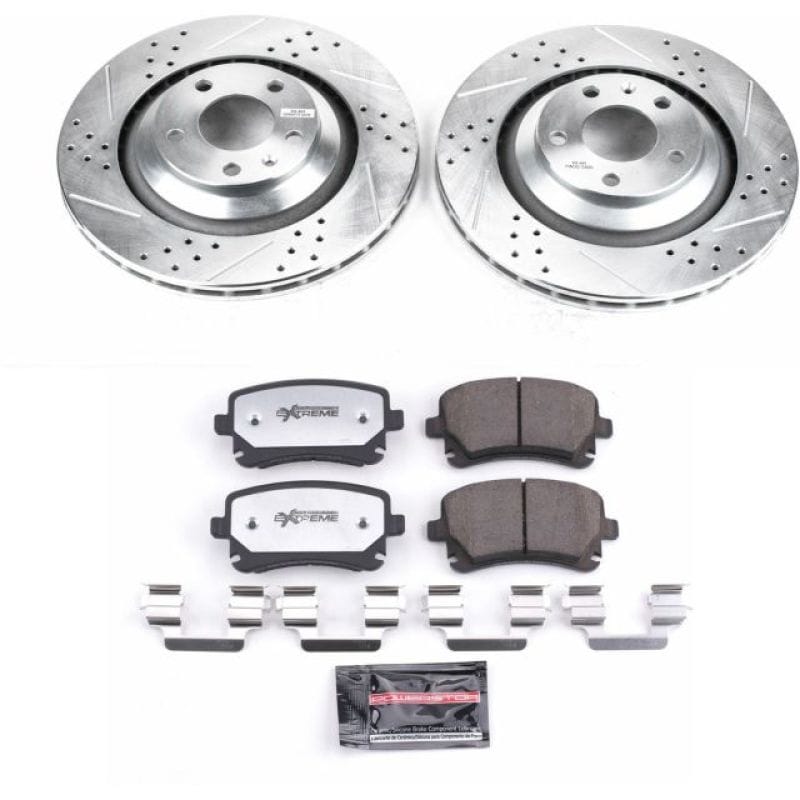 PowerStop — Z26 Street Performance Ceramic Brake Pad and Drilled & Slotted Rotor Kit