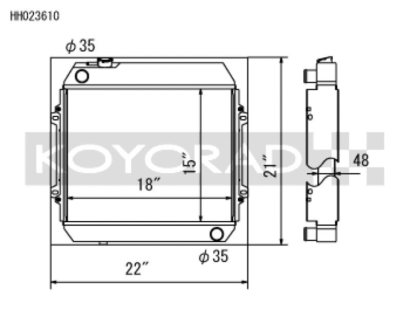 Koyo — Koyorad HH023610 Racing All Aluminum Radiator