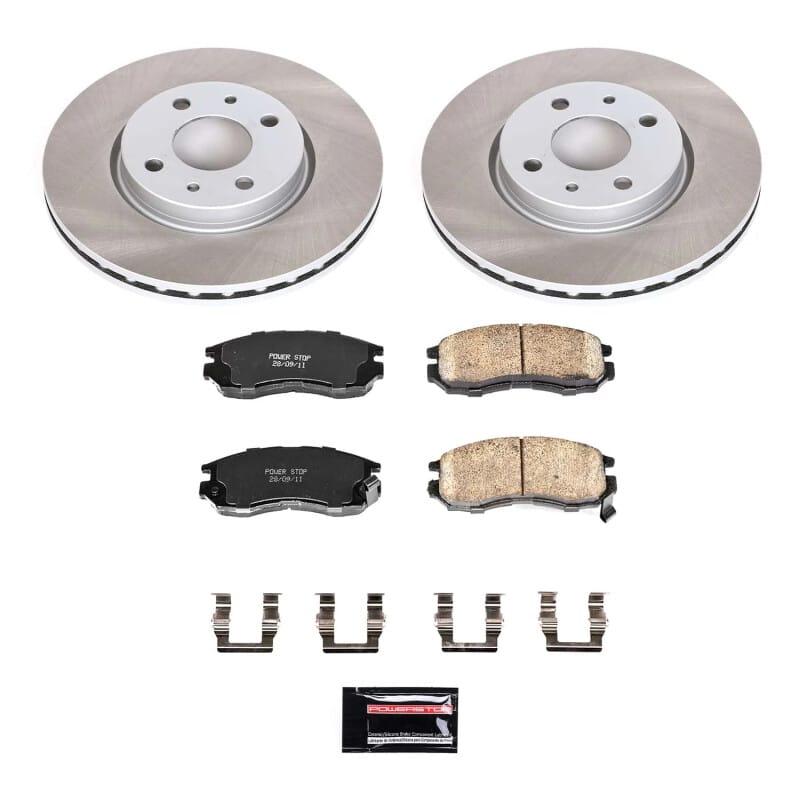PowerStop — Semi-Coated Rotor and Low-Dust Ceramic Brake Pad Kit