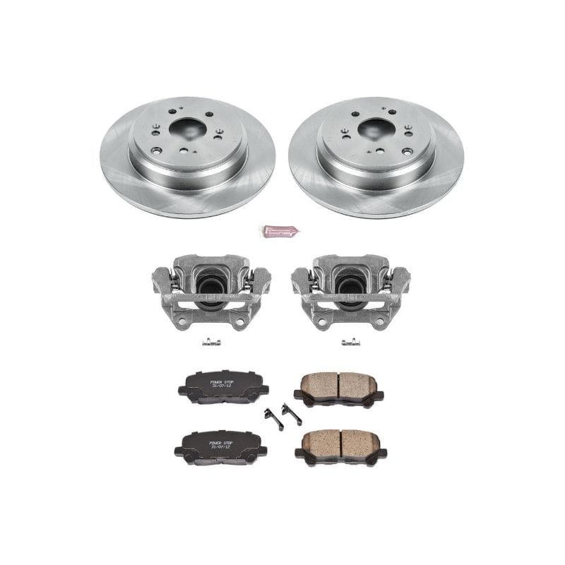 PowerStop — OE Stock Replacement Low-Dust Ceramic Brake Pad, Rotor and Caliper Kit