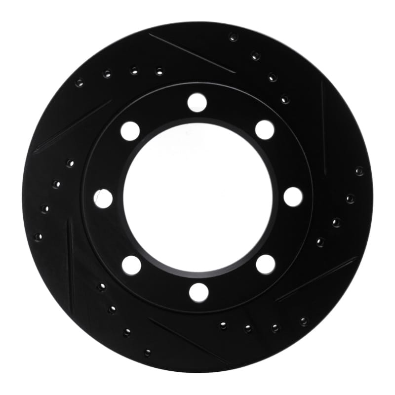 R1 Concepts — R1 Concepts Brake Rotor Drilled and Slotted Black