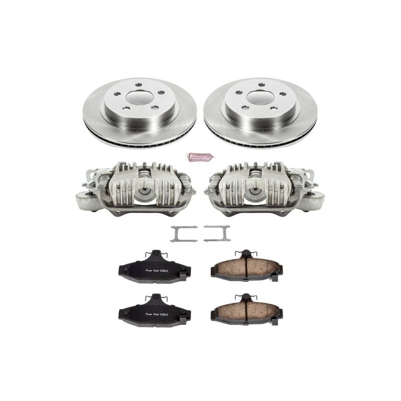 PowerStop — OE Stock Replacement Low-Dust Ceramic Brake Pad, Rotor and Caliper Kit