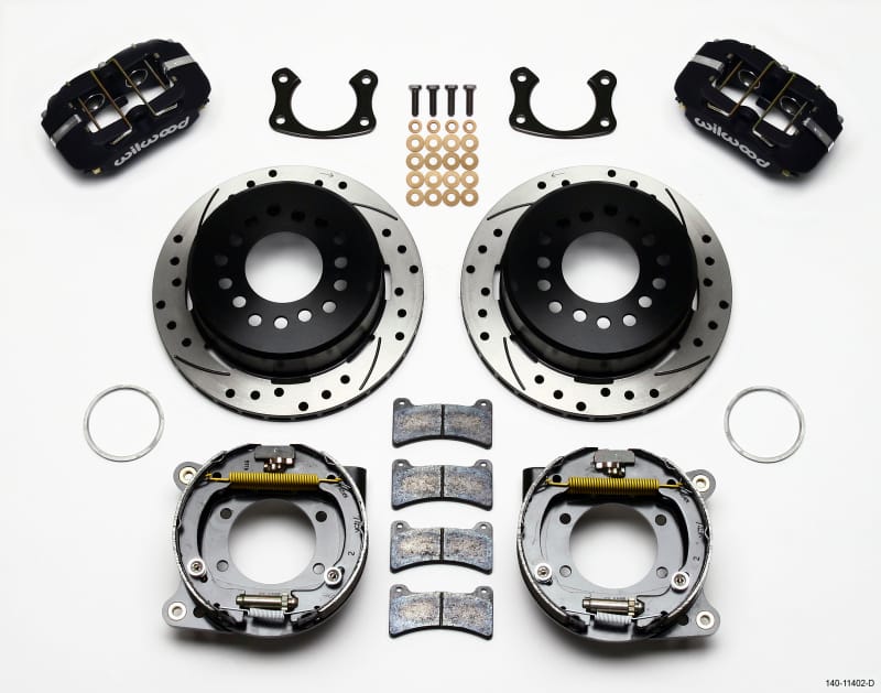 Wilwood — KIT,REAR,DISC/DRUM,BIG FORD,NEW STYLE 2.36 OFF,1PC 11.00,SRP,BLACK PWD CT