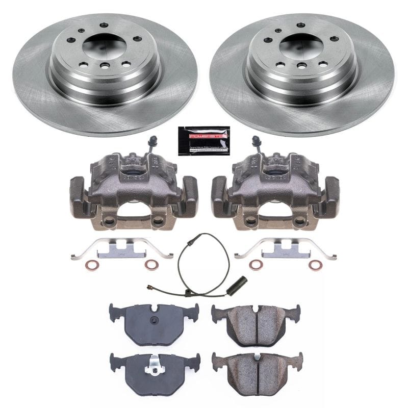 PowerStop — OE Stock Replacement Low-Dust Ceramic Brake Pad, Rotor and Caliper Kit