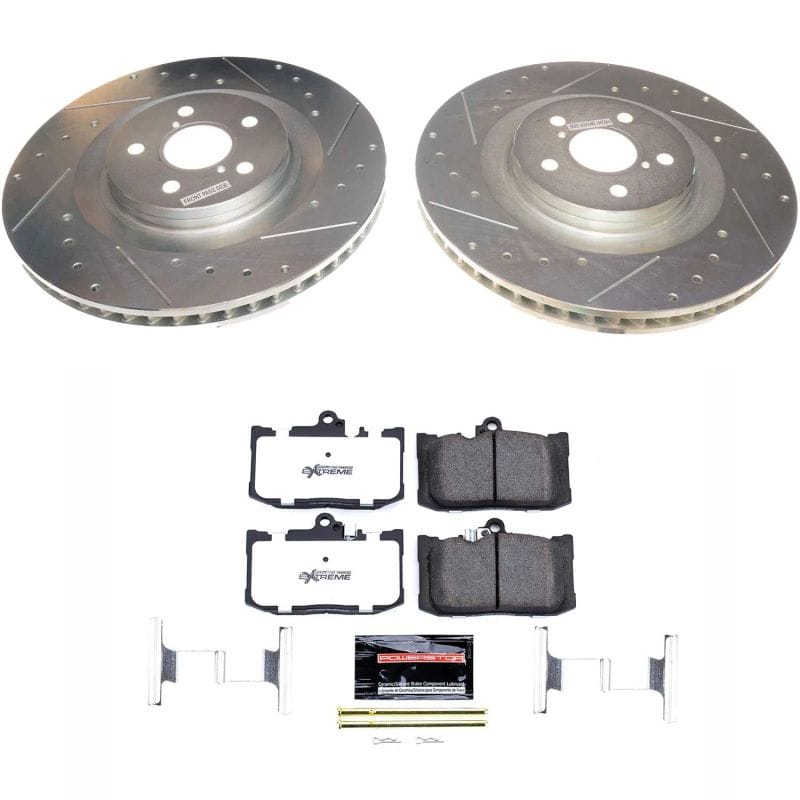PowerStop — Z26 Street Performance Ceramic Brake Pad and Drilled & Slotted Rotor Kit
