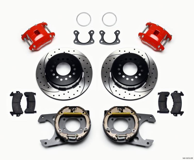 Wilwood — KIT,REAR,DISC/DRUM,SMALL FORD,2.50 OFF D154,1PC ROTOR,SRP,RED