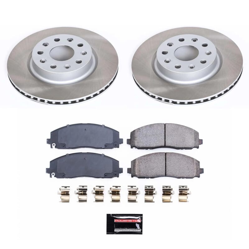 PowerStop — Semi-Coated Rotor and Low-Dust Ceramic Brake Pad Kit