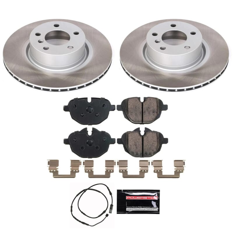 PowerStop — Semi-Coated Rotor and Low-Dust Ceramic Brake Pad Kit