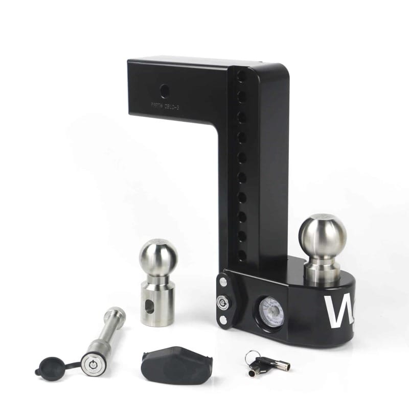 Weigh Safe — Weigh Safe 10in Drop Hitch w/Built-in Scale & 3in Shank (8K/21K GTWR) w/WS05 - Black Cerakote