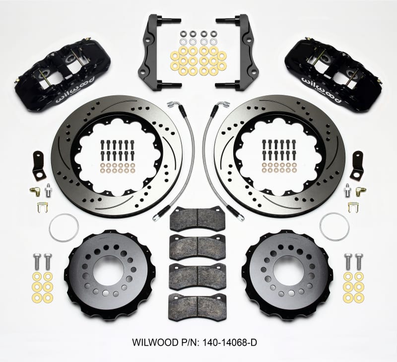 Wilwood — KIT,REAR,CHALLENGER/CHARGER,2012-UP AERO4,14.25 ROTOR,SRP,W/LINES