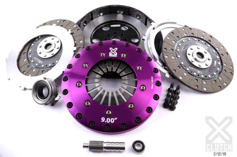 XCLUTCH — Clutch Kit Inc Chromoly Flywheel; 9" Twin Solid Organic Clutch Discs