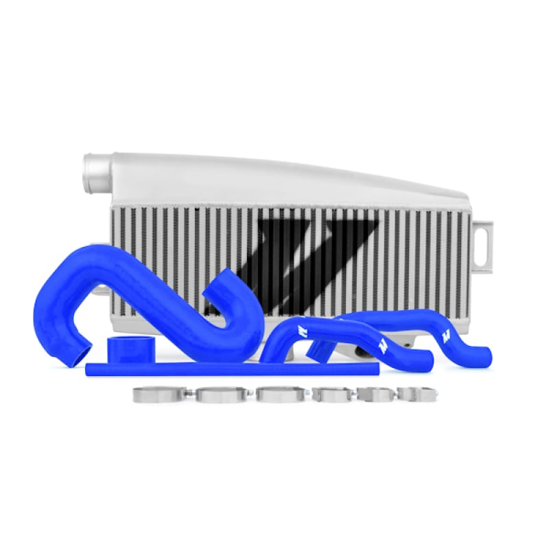 Mishimoto — Top-Mount Intercooler Kit, Silver w/ Blue Pipes, fits Subaru WRX/STI 2002-2007
Subaru WRX/STI Performance Top-Mount Intercooler Kit