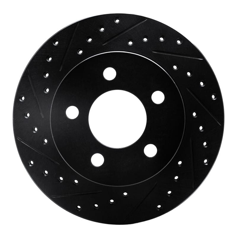 R1 Concepts — R1 Concepts Brake Rotor Drilled and Slotted Black