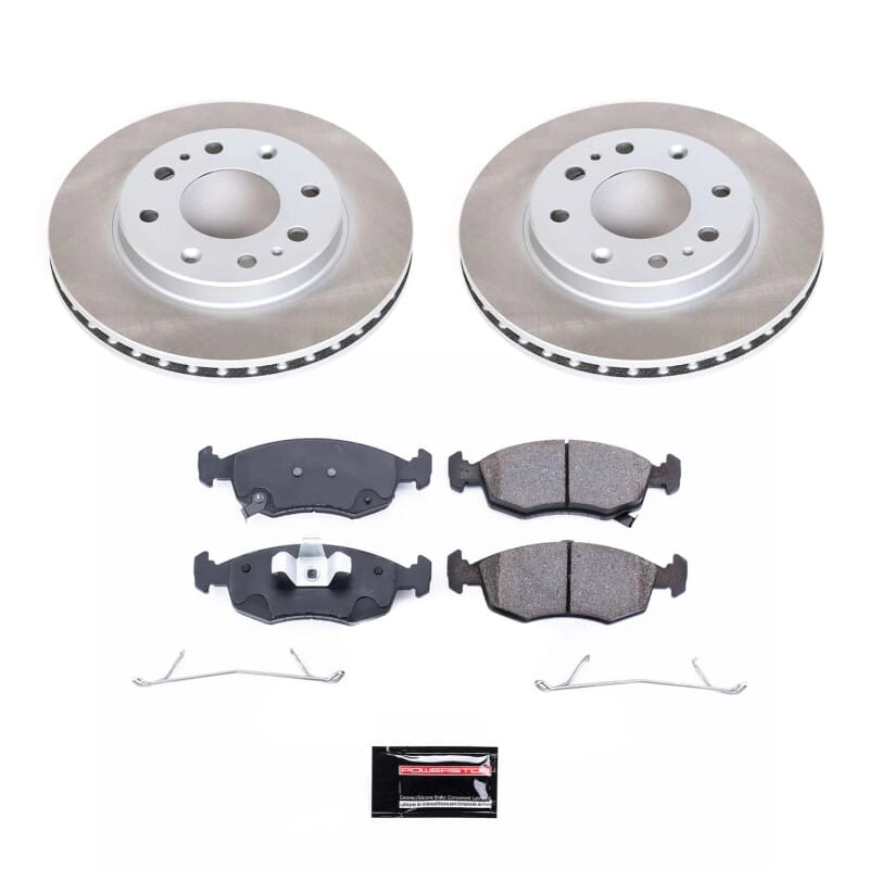 PowerStop — Semi-Coated Rotor and Low-Dust Ceramic Brake Pad Kit