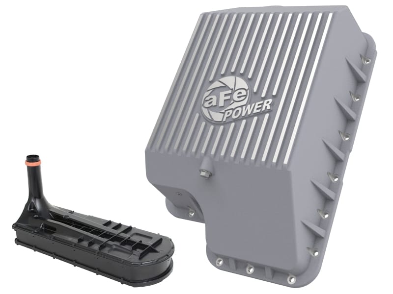 aFe — aFe POWER Street Series Transmission Pan Black w/ Machined Fins