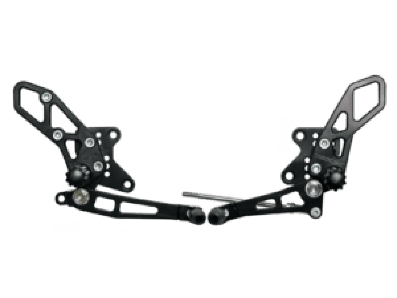 Vortex Racing — Vortex Racing 08-13 Kawasaki EX250 Ninja,13-17 EX300 Ninja Adjustable Rearsets- Black