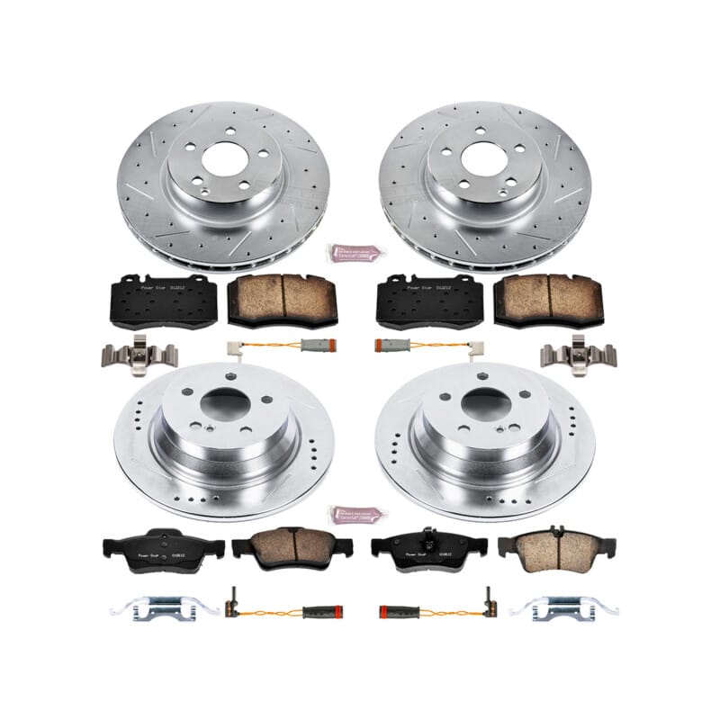 PowerStop — Z23 Daily Driver Carbon-Fiber Ceramic Brake Pad and Drilled & Slotted Rotor Kit
