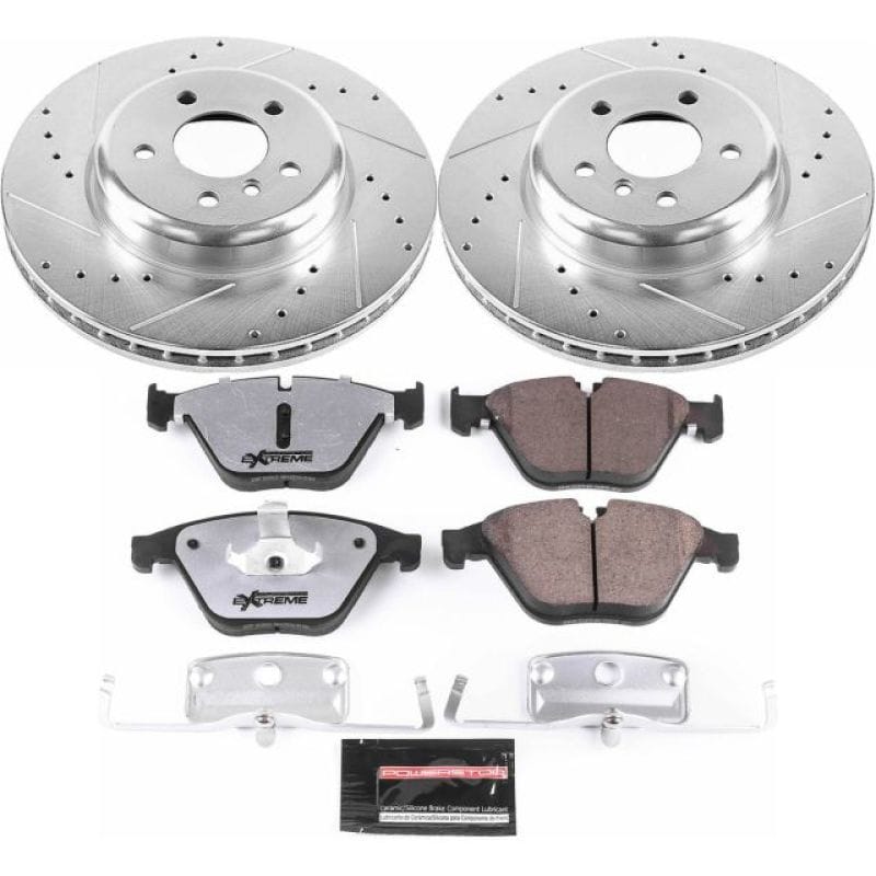 PowerStop — Z26 Street Performance Ceramic Brake Pad and Drilled & Slotted Rotor Kit