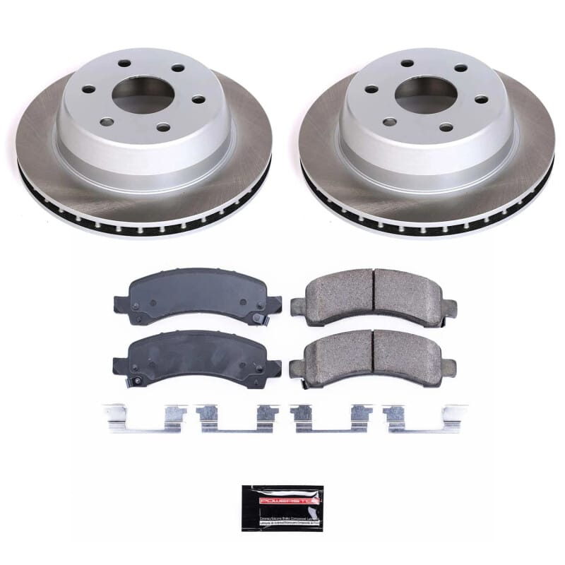 PowerStop — Semi-Coated Rotor and Low-Dust Ceramic Brake Pad Kit
