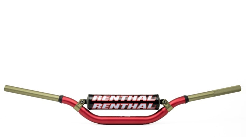 Renthal — RC/Honda CR/CRF 04-18/Kawasaki KX/KXF 06-18, Red, Width 804mm, Height 105mm, Rise 64mm, Clamp Area Width 110mm, Sweep 54mm, Control Length 200mm