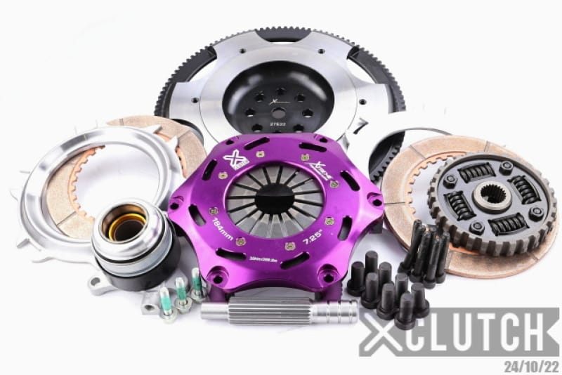 XCLUTCH — Clutch Kit Inc Chromoly Flywheel + HRB; 7  1/4" Twin Sprung Ceramic Discs 