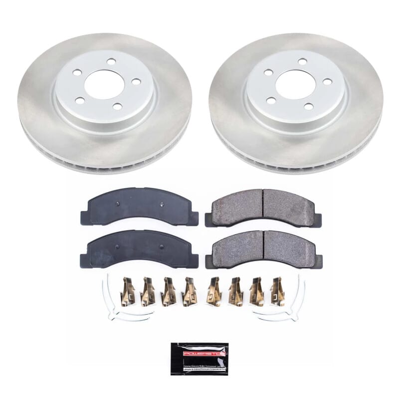 PowerStop — Semi-Coated Rotor and Low-Dust Ceramic Brake Pad Kit