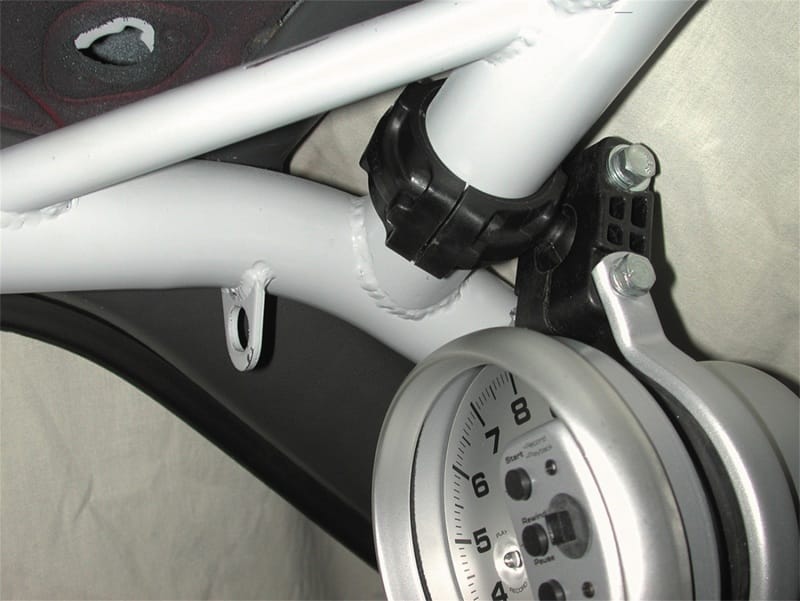 AutoMeter — GAUGE MOUNT, ROLL POD FOR 1.625" ROLL CAGE, FITS 5" PEDESTAL TACH, BLACK