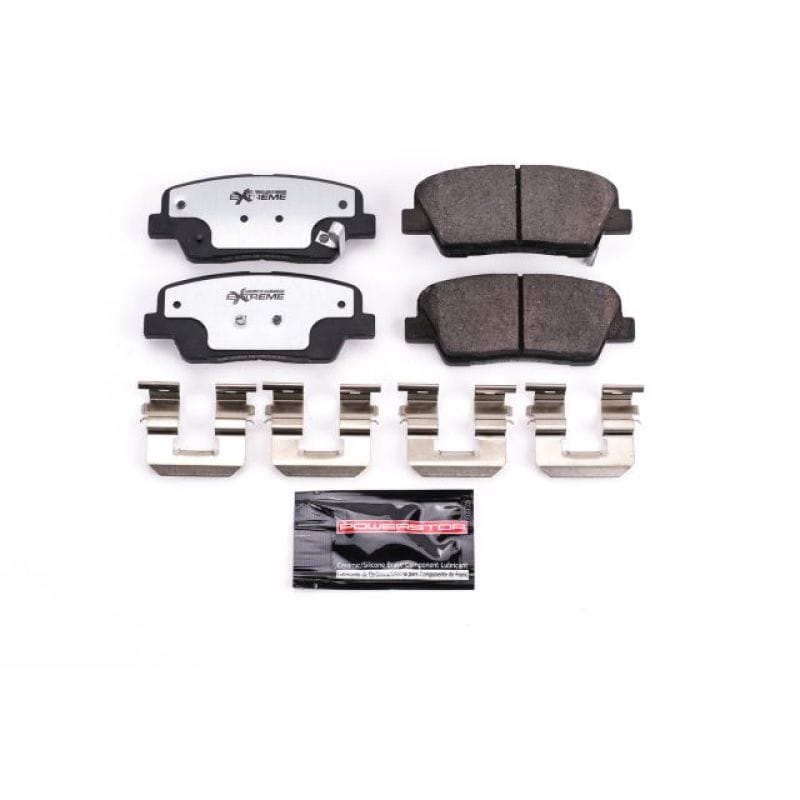 PowerStop — PowerStop - Z26 Performance Carbon-Fiber Ceramic Brake Pads with Hardware Kit