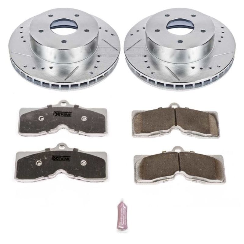 PowerStop — Z26 Street Performance Ceramic Brake Pad and Drilled & Slotted Rotor Kit