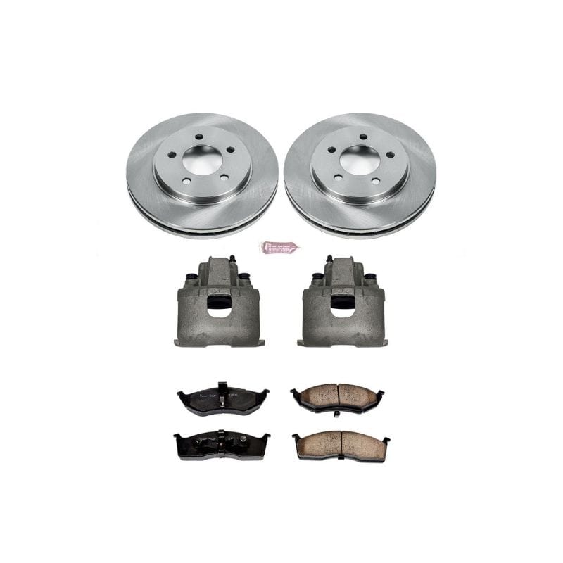 PowerStop — OE Stock Replacement Low-Dust Ceramic Brake Pad, Rotor and Caliper Kit