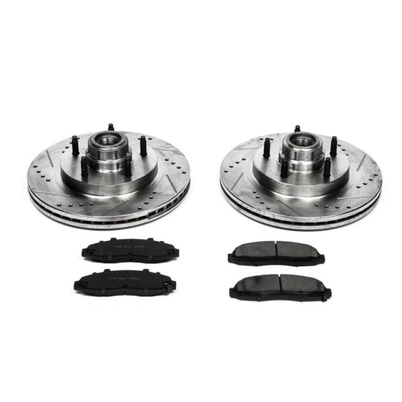 PowerStop — Z23 Daily Driver Carbon-Fiber Ceramic Brake Pad and Drilled & Slotted Rotor Kit