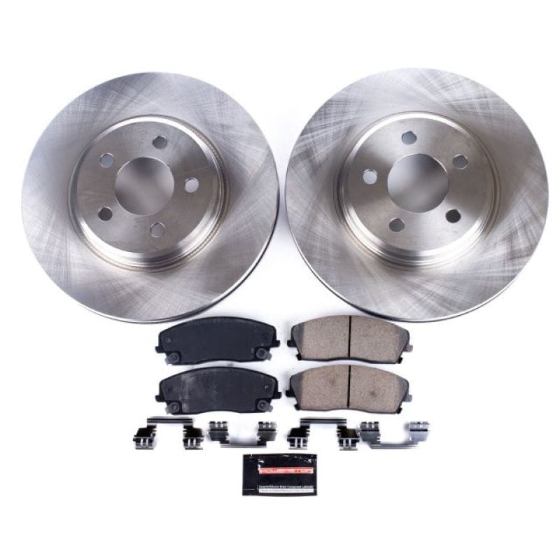 PowerStop — OE Stock Replacement Low-Dust Ceramic Brake Pad and Rotor Kit